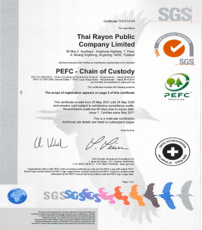 TRC Thailand PEFC CoC Certificate May 2026